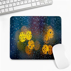 Raindrops Water Large Mousepads by artworkshop