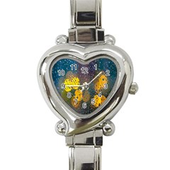 Raindrops Water Heart Italian Charm Watch by artworkshop