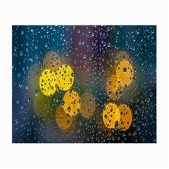 Raindrops Water Small Glasses Cloth (2 Sides) by artworkshop