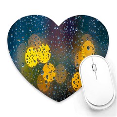 Raindrops Water Heart Mousepads by artworkshop