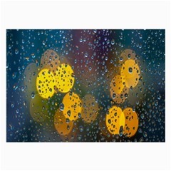 Raindrops Water Large Glasses Cloth (2 Sides) by artworkshop