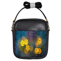 Raindrops Water Girls Sling Bag by artworkshop