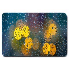 Raindrops Water Large Doormat  by artworkshop