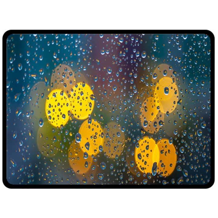 Raindrops Water Fleece Blanket (Large) 