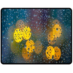 Raindrops Water Fleece Blanket (medium)  by artworkshop