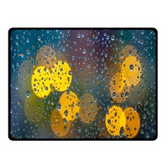 Raindrops Water Fleece Blanket (small) by artworkshop