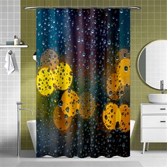 Raindrops Water Shower Curtain 48  X 72  (small)  by artworkshop