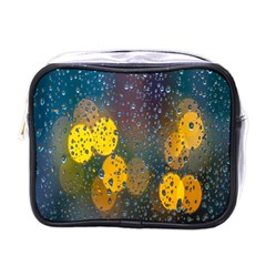 Raindrops Water Mini Toiletries Bag (one Side) by artworkshop