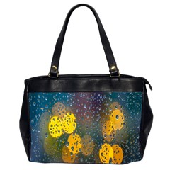 Raindrops Water Oversize Office Handbag (2 Sides) by artworkshop