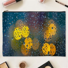 Raindrops Water Cosmetic Bag (xxxl) by artworkshop