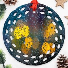 Raindrops Water Ornament (round Filigree)