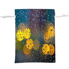 Raindrops Water  Lightweight Drawstring Pouch (xl) by artworkshop