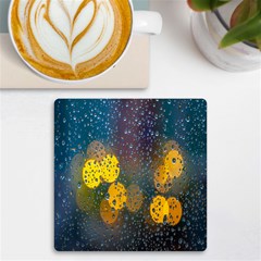 Raindrops Water Uv Print Square Tile Coaster  by artworkshop