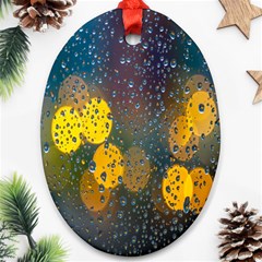 Raindrops Water Ornament (oval) by artworkshop