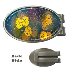 Raindrops Water Money Clips (oval)  by artworkshop