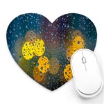 Raindrops Water Heart Mousepads Front