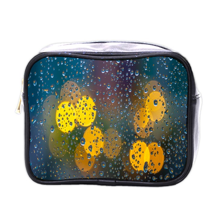 Raindrops Water Mini Toiletries Bag (One Side)