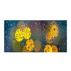 Raindrops Water Satin Wrap 35  X 70  by artworkshop