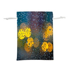 Raindrops Water Lightweight Drawstring Pouch (l) by artworkshop