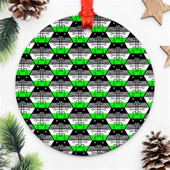 Hackers Town Void Mantis Hexagon Agender Agender Info Pride Flag Ornament (round) by WetdryvacsLair