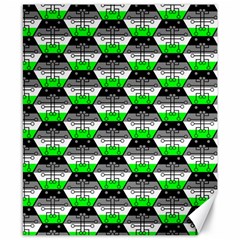 Hackers Town Void Mantis Hexagon Agender Agender Info Pride Flag Canvas 8  X 10  by WetdryvacsLair