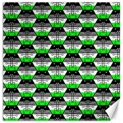 Hackers Town Void Mantis Hexagon Agender Agender Info Pride Flag Canvas 12  X 12  by WetdryvacsLair