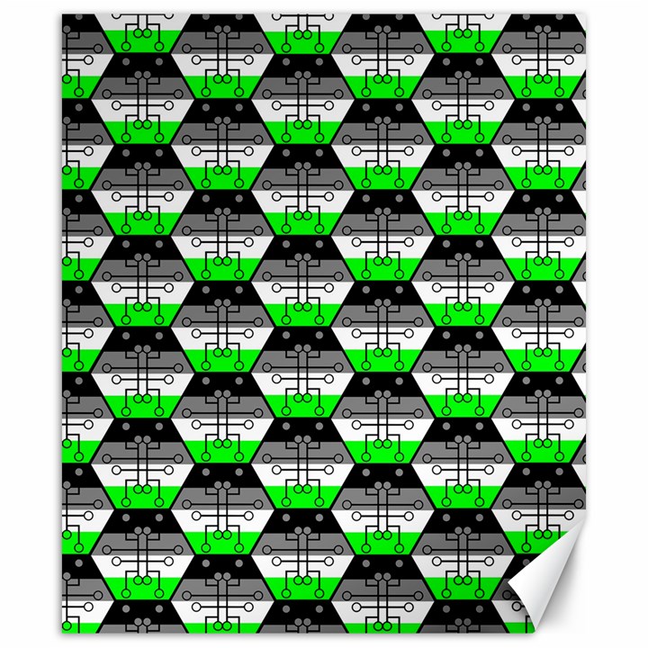 Hackers Town Void Mantis Hexagon Agender Agender Info Pride Flag Canvas 20  x 24 