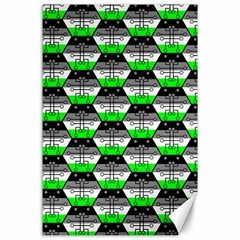 Hackers Town Void Mantis Hexagon Agender Agender Info Pride Flag Canvas 24  X 36  by WetdryvacsLair