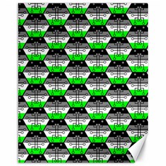 Hackers Town Void Mantis Hexagon Agender Agender Info Pride Flag Canvas 11  X 14  by WetdryvacsLair