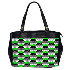 Hackers Town Void Mantis Hexagon Agender Agender Info Pride Flag Oversize Office Handbag (2 Sides) by WetdryvacsLair