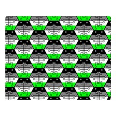 Hackers Town Void Mantis Hexagon Agender Agender Info Pride Flag Double Sided Flano Blanket (large)  by WetdryvacsLair