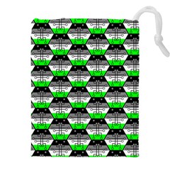 Hackers Town Void Mantis Hexagon Agender Agender Info Pride Flag Drawstring Pouch (5xl) by WetdryvacsLair