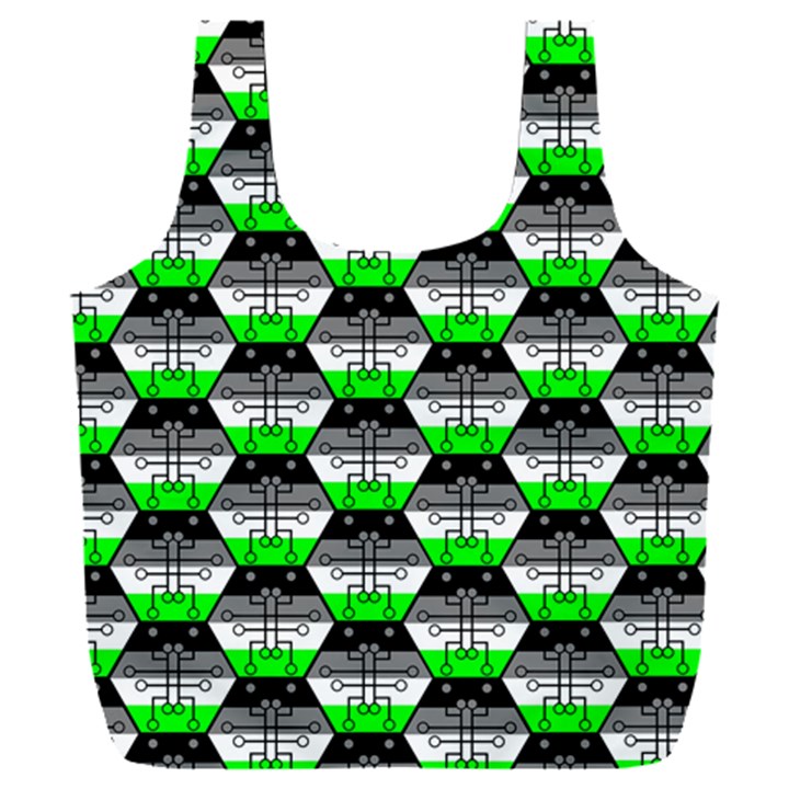 Hackers Town Void Mantis Hexagon Agender Agender Info Pride Flag Full Print Recycle Bag (XXXL)