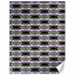 Hackers Town Void Mantis Hexagon Agender Nine 9 Stripe Pride Flag Canvas 12  X 16  by WetdryvacsLair