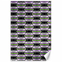 Hackers Town Void Mantis Hexagon Agender Nine 9 Stripe Pride Flag Canvas 20  X 30  by WetdryvacsLair