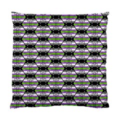 Hackers Town Void Mantis Hexagon Agender Nine 9 Stripe Pride Flag Standard Cushion Case (one Side) by WetdryvacsLair