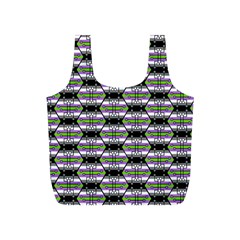 Hackers Town Void Mantis Hexagon Agender Nine 9 Stripe Pride Flag Full Print Recycle Bag (s) by WetdryvacsLair