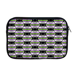 Hackers Town Void Mantis Hexagon Agender Nine 9 Stripe Pride Flag Apple Macbook Pro 17  Zipper Case by WetdryvacsLair