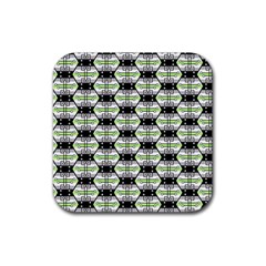 Hackers Town Void Mantis Hexagon Agender Pride Flag Rubber Coaster (square) by WetdryvacsLair