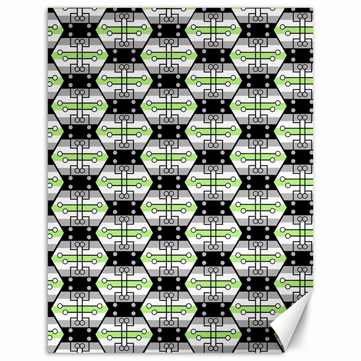 Hackers Town Void Mantis Hexagon Agender Pride Flag Canvas 12  x 16 