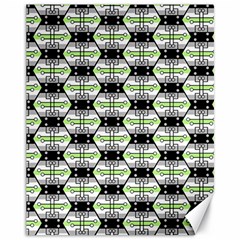 Hackers Town Void Mantis Hexagon Agender Pride Flag Canvas 11  X 14  by WetdryvacsLair