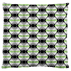 Hackers Town Void Mantis Hexagon Agender Pride Flag Large Cushion Case (one Side) by WetdryvacsLair