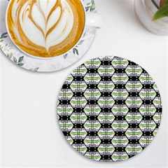 Hackers Town Void Mantis Hexagon Agender Pride Flag Uv Print Round Tile Coaster