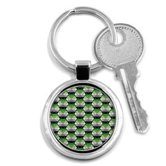 Hackers Town Void Mantis Hexagon Aromantic Pride Flag Key Chain (round) by WetdryvacsLair