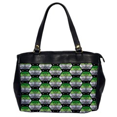 Hackers Town Void Mantis Hexagon Aromantic Pride Flag Oversize Office Handbag by WetdryvacsLair