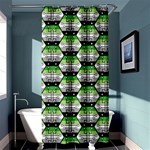 Hackers Town Void Mantis Hexagon Aromantic Pride Flag Shower Curtain 36  x 72  (Stall)  Curtain(36 X72 ) - 33.26 x66.24  Curtain(36 X72 )