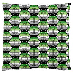 Hackers Town Void Mantis Hexagon Aromantic Pride Flag Large Cushion Case (two Sides) by WetdryvacsLair