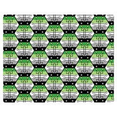 Hackers Town Void Mantis Hexagon Aromantic Pride Flag Double Sided Flano Blanket (medium)  by WetdryvacsLair