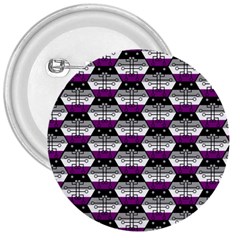 Hackers Town Void Mantis Hexagon Asexual Ace Pride Flag 3  Buttons by WetdryvacsLair