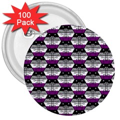 Hackers Town Void Mantis Hexagon Asexual Ace Pride Flag 3  Buttons (100 Pack)  by WetdryvacsLair